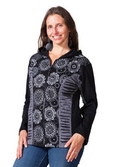 Spiral Ripped Zip Hoodie